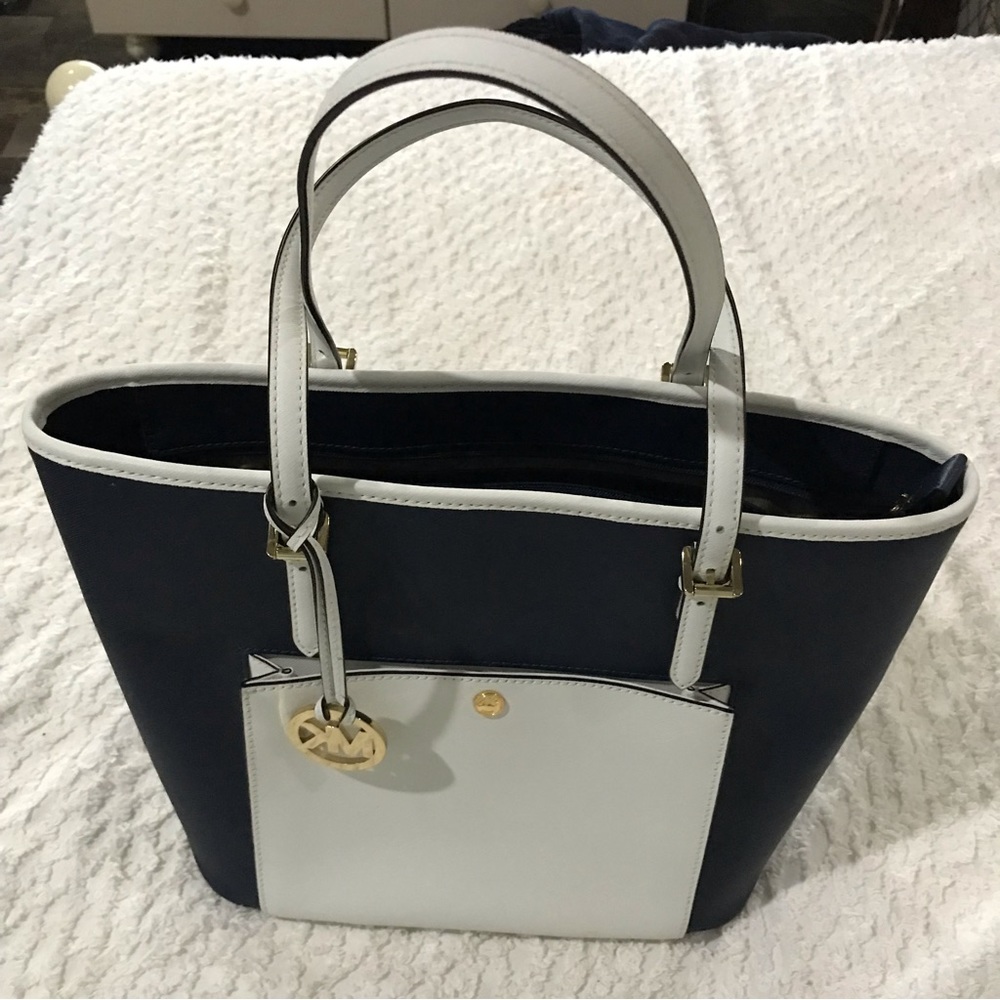 Michael Kors Tote Navy/White Med/Lg Gem